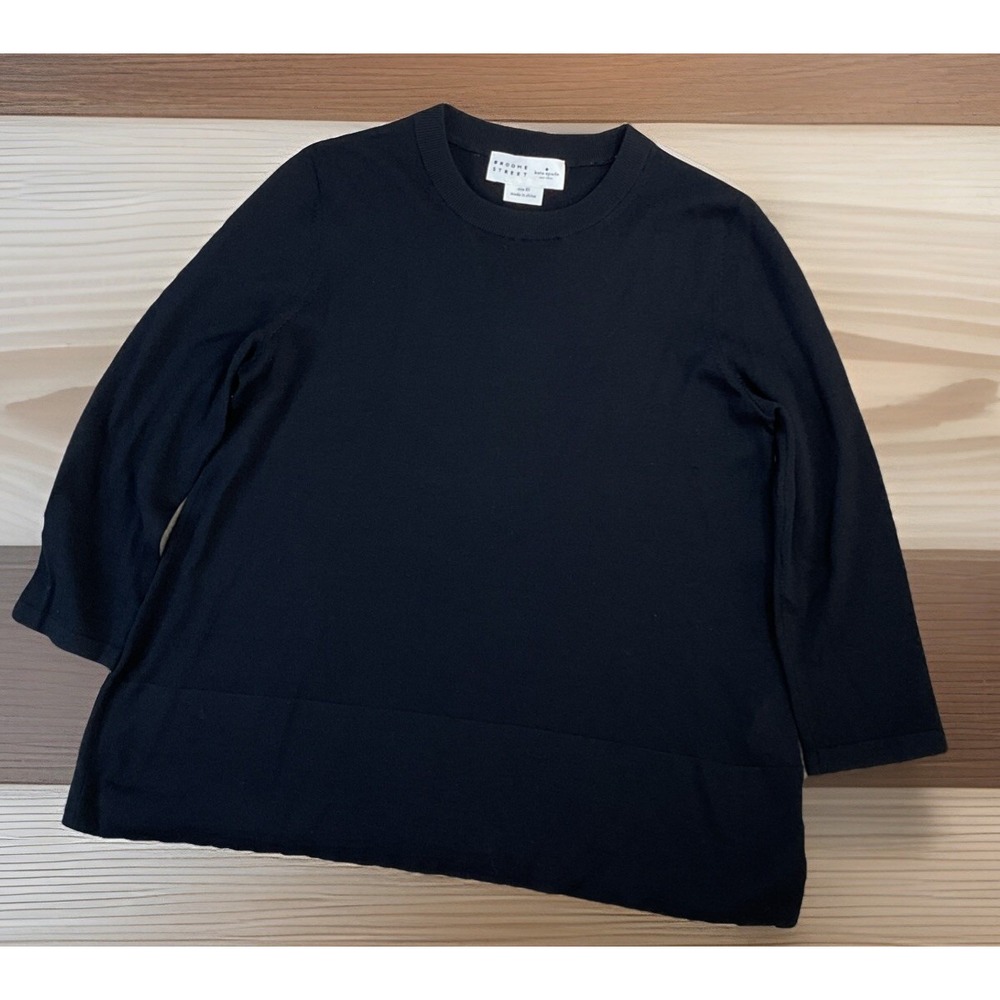 Kate Spade x Broome Street Sweater Knit Pullover 3/4 Sleeves 100% Wool Women XS‎